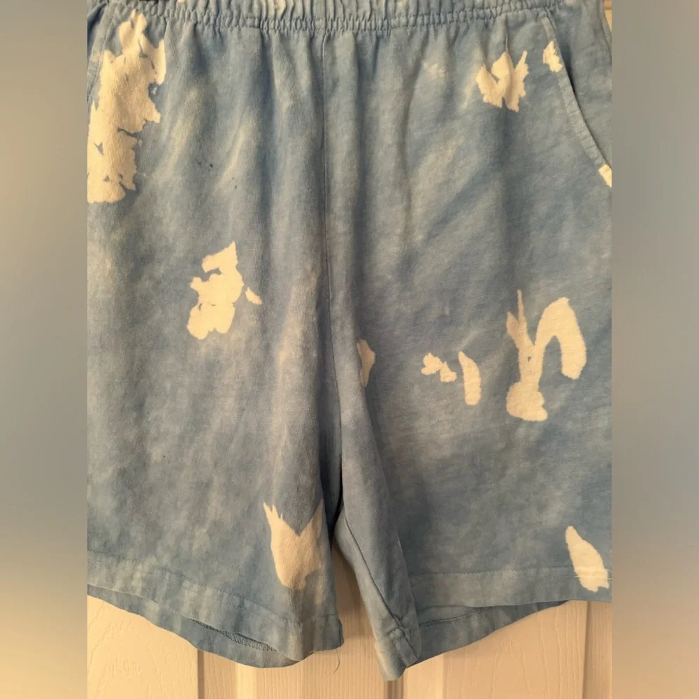 Sporty & Rich Blue Tie Dye Gym Shorts Size Small - Picture 6 of 10